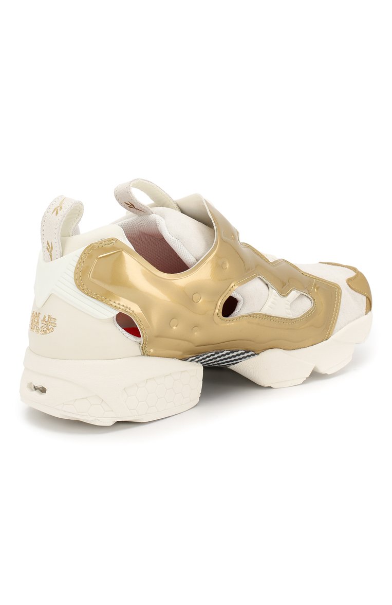 Мужские комбинированные кроссовки instapump fury REEBOK золотого цвета, арт. DV8272 | Фото 4 (Подошва: Плоская; Материал внешний: Текстиль, Натуральная кожа; Статус проверки: Проверено, Проверена категория; Стили: Спорт; Материал утеплителя: Без утеплителя; Драгоценные камни: Проставлено; Матер�иал сплава: Проверено, Проставлено)