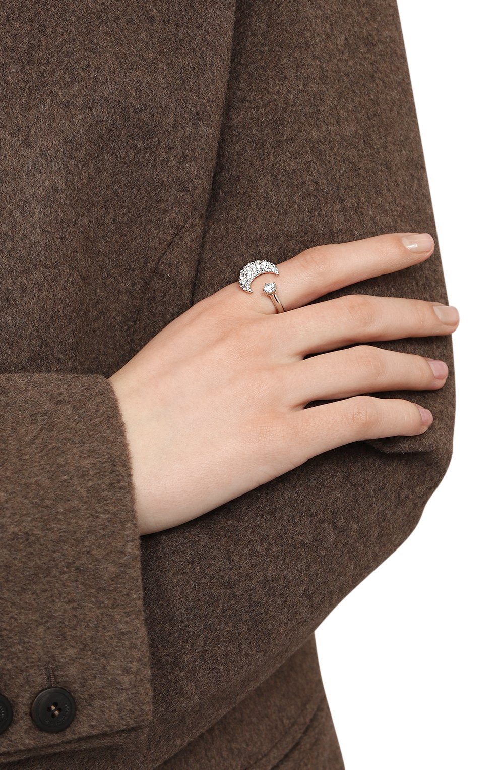 Кольцо luna SWAROVSKI серебряного цвета по цене 18300 руб., арт. 5666176, фото 2 Кольцо luna SWAROVSKI, арт. 5666176, фото 2
