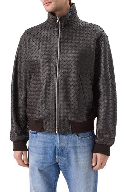 Кожаный бомбер BOTTEGA VENETA, арт. 811525/V2JG0, фото 3