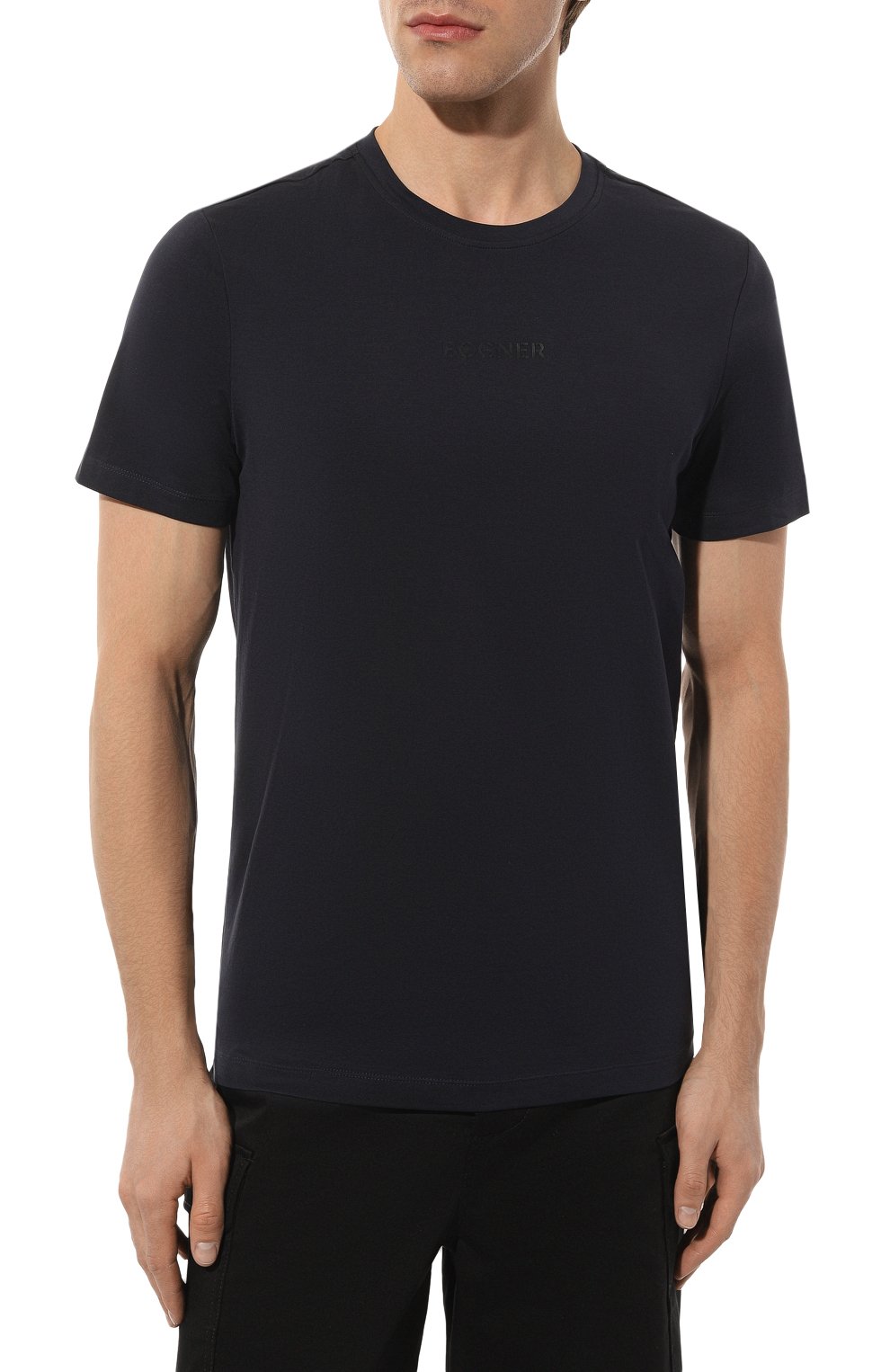 Хлопковая футболка BOGNER темно-синего цвета по цене 12800 руб., арт. 58546604, фото 3 Хлопковая футболка BOGNER, арт. 58546604, фото 3