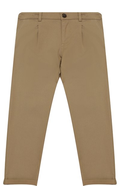 Брюки чинос из эластичного хлопка GUCCI хаки цвета по цене 18700 руб., арт. 409563/XBB06, фото 1 Брюки чинос из эластичного хлопка GUCCI, арт. 409563/XBB06, фото 1