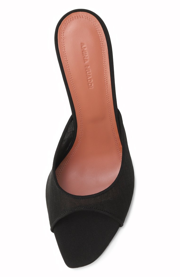 Женские текстильные мюли alexa 95 AMINA MUADDI черного цвета, арт. ALEXA MESH SLIPPER/MESH | Фото 6 (Материал внешний: Натуральная кожа, Текстиль; Автоматизация состава: Проставлено; Каблук высота: Высокий; Автоматизация ТО: Проставлено; Материал внутренний: Натуральная кожа; Подошва: Плоская; Каблук тип: Шпилька)