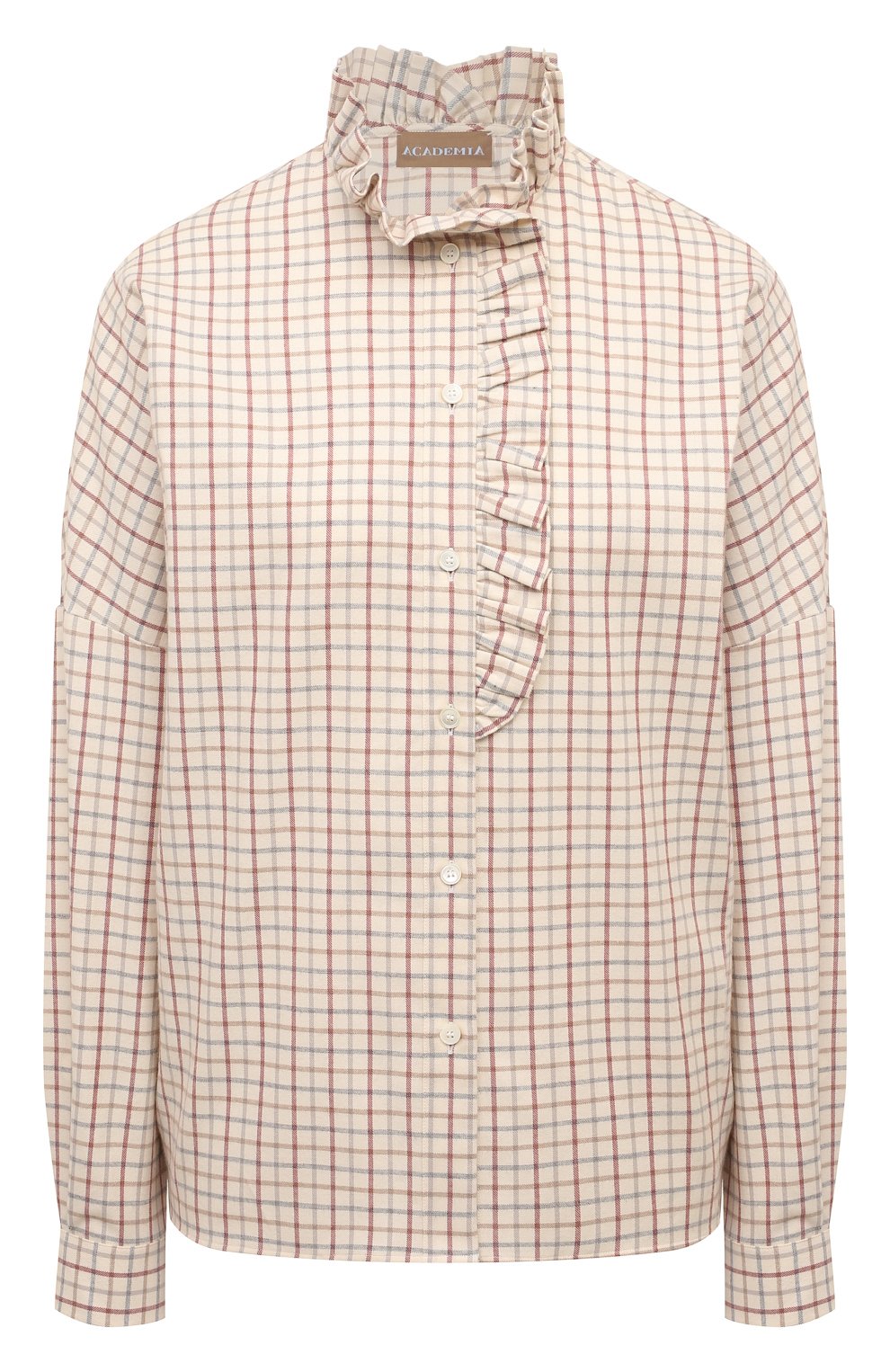 Рубашка из хлопка и кашемира ACADEMIA кремового цвета по цене 25400 руб., арт. GAIA/7361, фото 1 Рубашка из хлопка и кашемира ACADEMIA, арт. GAIA/7361, фото 1