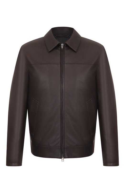 Кожаная куртка Brioni PLBV0L/08720 Коричневый PLBV0L/08720