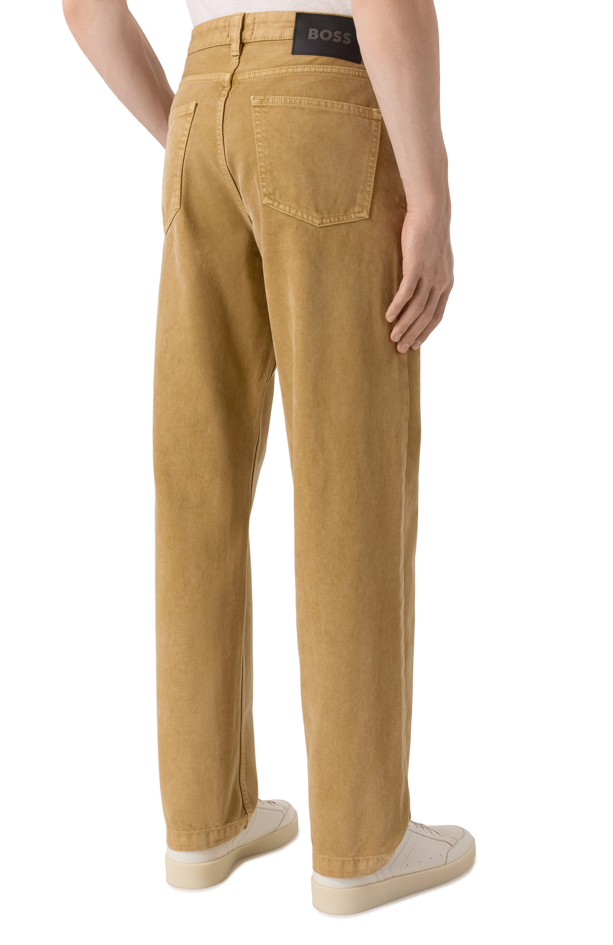 Джинсы BOSS ORANGE бежевого цвета по цене 26950 руб., арт. 50544643, фото 4 Джинсы BOSS ORANGE, арт. 50544643, фото 4