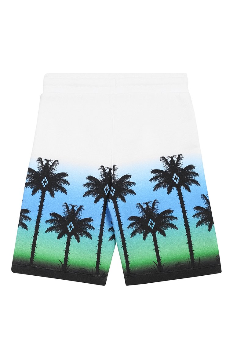 Детские хлопковые шорты MARCELO BURLON KIDS OF MILAN белого цвета, арт. B/MB/3208/0020 | Фото 2 (Статус проверки: Проверена категория; Материал внешний: Хлопок; Мальчики Кросс-КТ: Шорты-одежда; Нос: Не проставлено)
