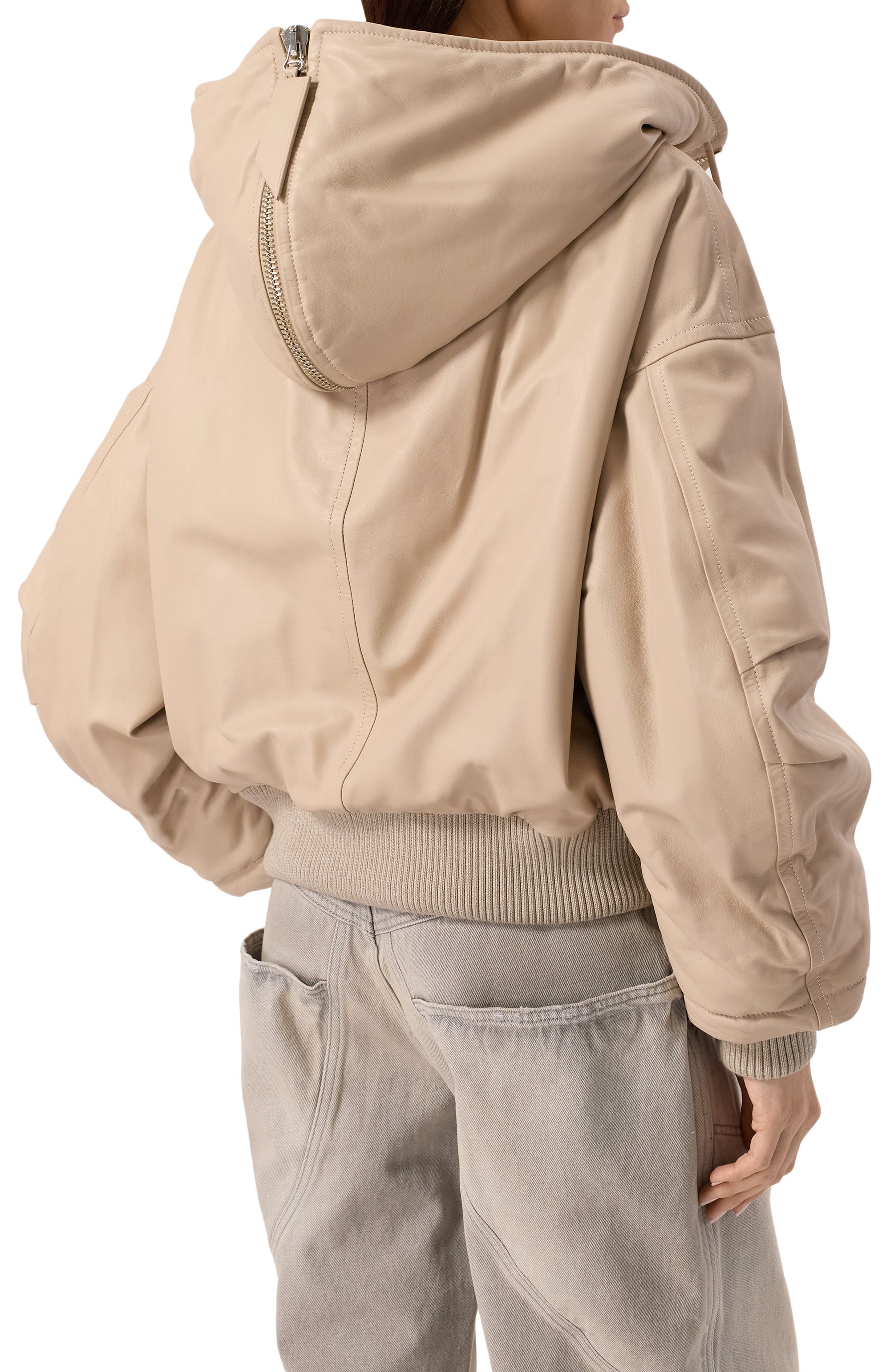 Кожаный бомбер THE ATTICO, арт. 250WCB00062/LBT128AA, фото 4