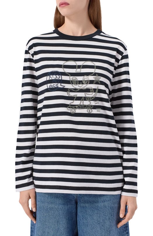 Хлопковый пуловер Zadig and Voltaire JWTS02839 Чёрно-белый  JWTS02839 Фото 3