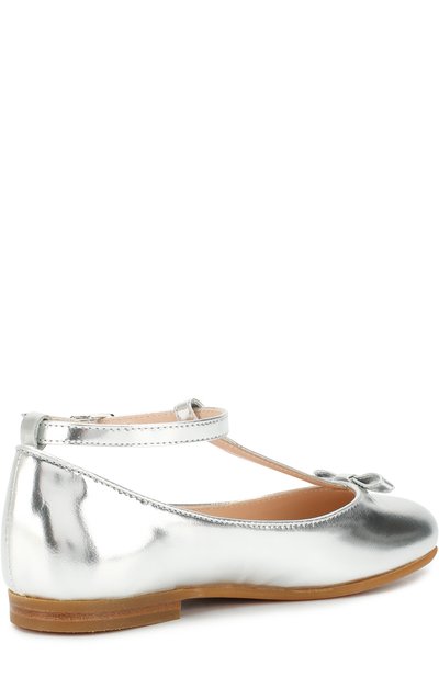 Туфли из металлизированной кожи с бантом на ремешке IL GUFO, арт. G330/SPECCHI0/27-30, фото 3