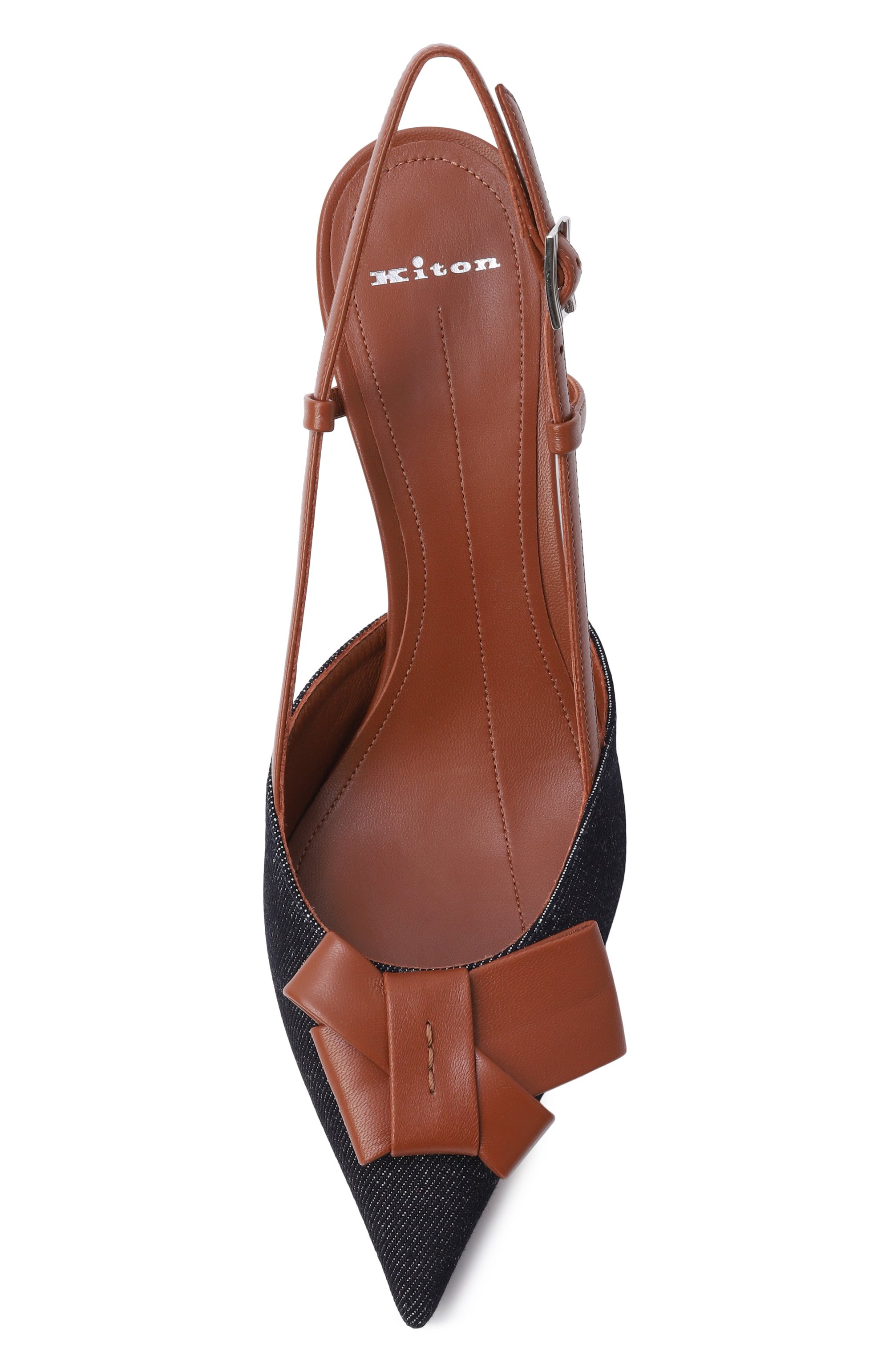 Комбинированные туфли KITON, арт. D61824K0900H01, фото 6