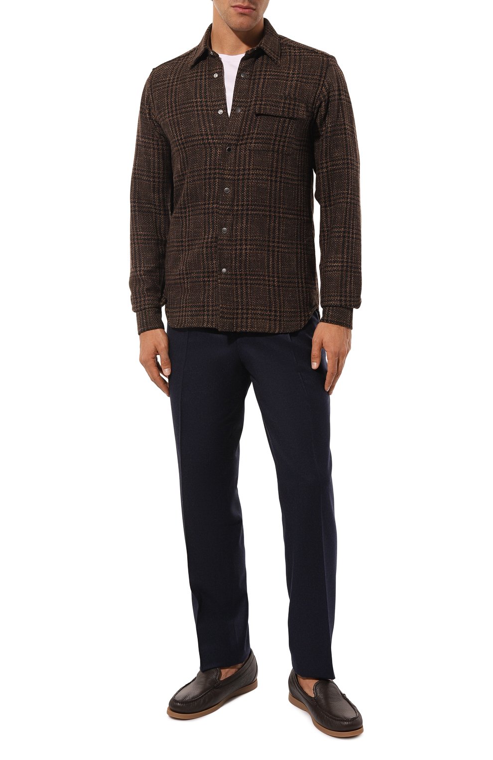 Рубашка из шерсти и шелка KITON, арт. UMCBUBAK0169E18, фото 2