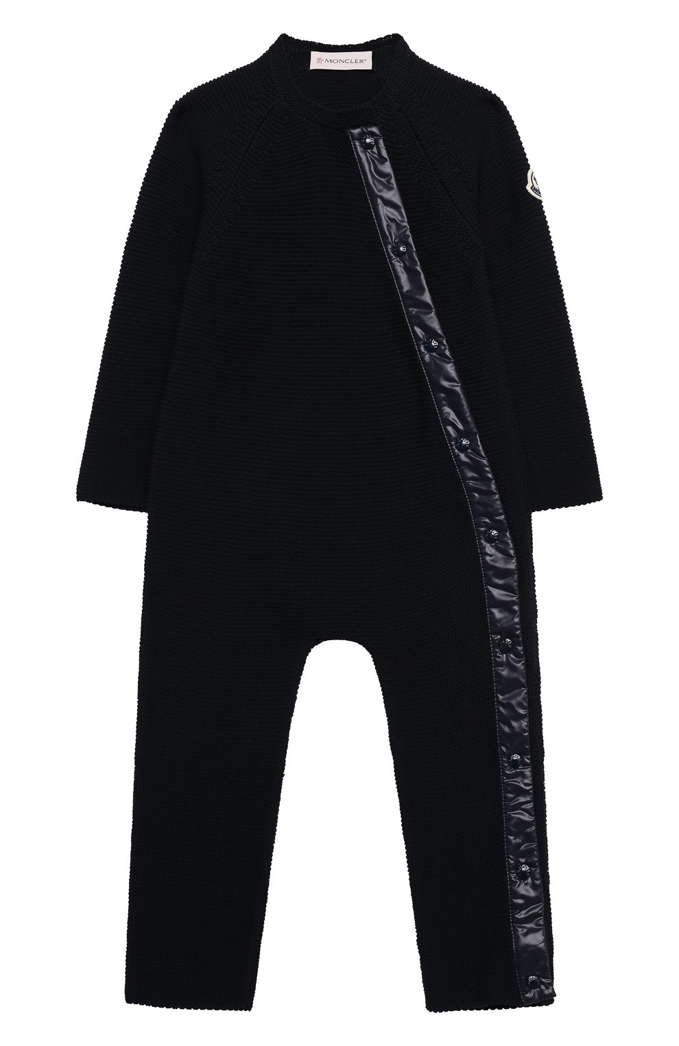 Хлопковый комбинезон MONCLER темно-синего цвета по цене 28050 руб., арт. G1-951-9M700-00-V9150, фото 1 Хлопковый комбинезон MONCLER, арт. G1-951-9M700-00-V9150, фото 1