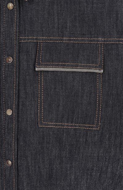 Джинсовая рубашка BRUNELLO CUCINELLI, арт. BB148C864A, фото 3