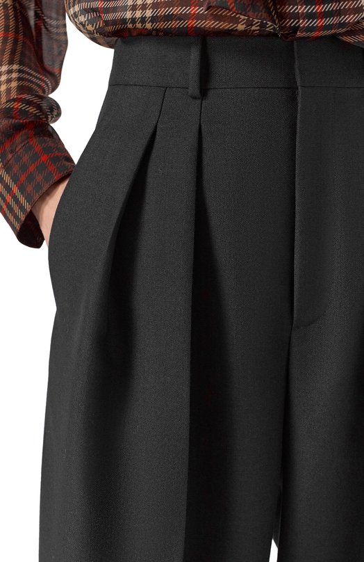 Шерстяные брюки Saint Laurent 854457/Y5J50 Чёрный  854457/Y5J50 Фото 5