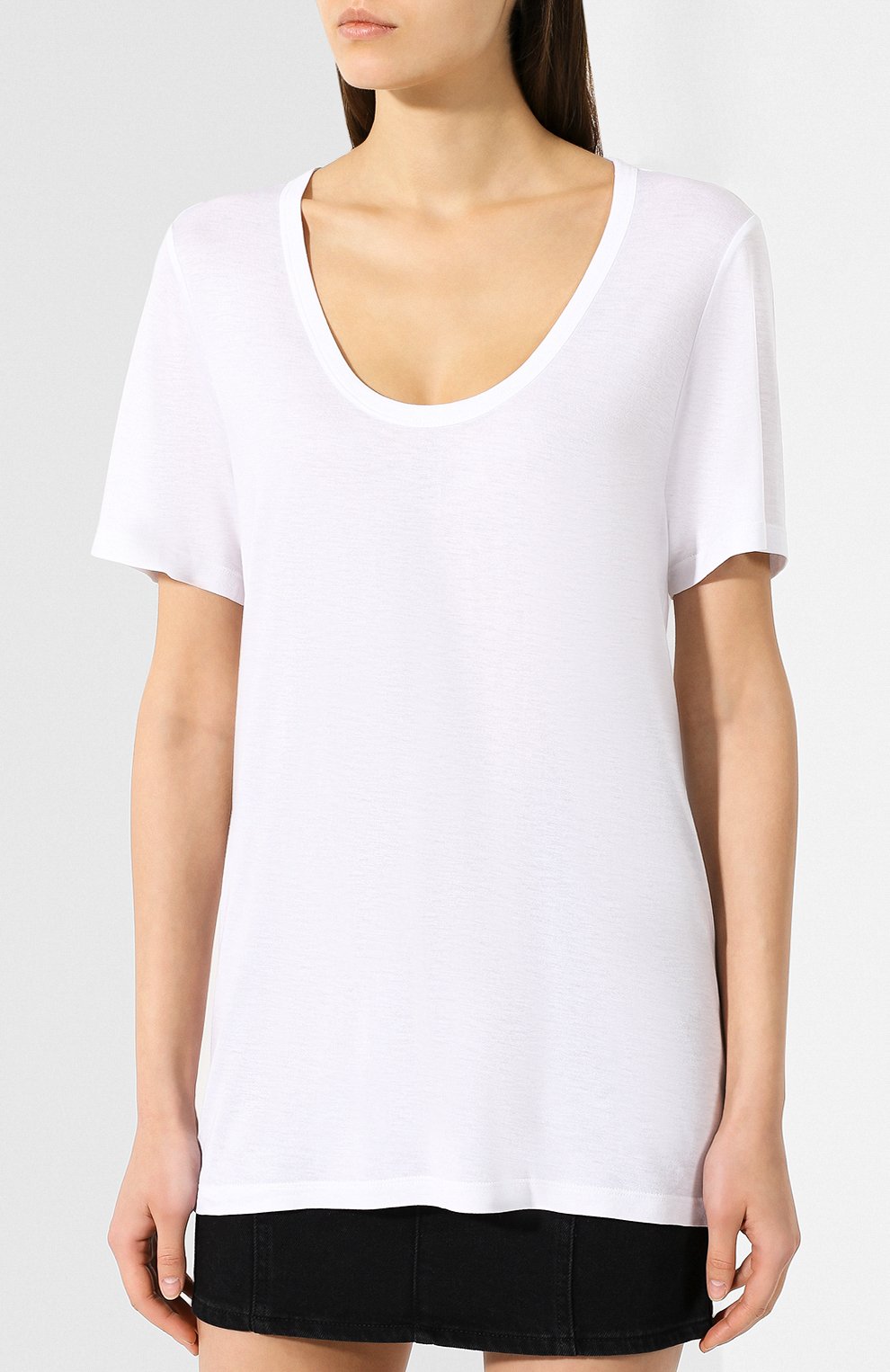 Футболка из вискозы ALEXANDERWANG.T белого цвета по цене 8795 руб., арт. 4C991004A0, фото 3 Футболка из вискозы ALEXANDERWANG.T, арт. 4C991004A0, фото 3