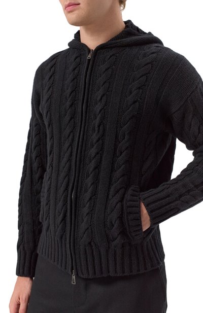 Кардиган из шерсти и кашемира MVST черного цвета по цене 291500 руб., арт. MUM15, фото 5 Кардиган из шерсти и кашемира MVST, арт. MUM15, фото 5