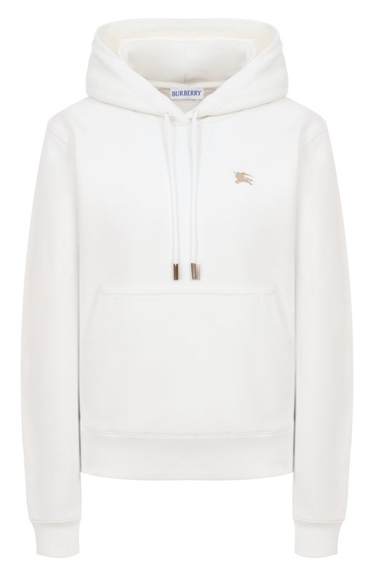 Хлопковое худи Burberry 8110965 Белый 8110965