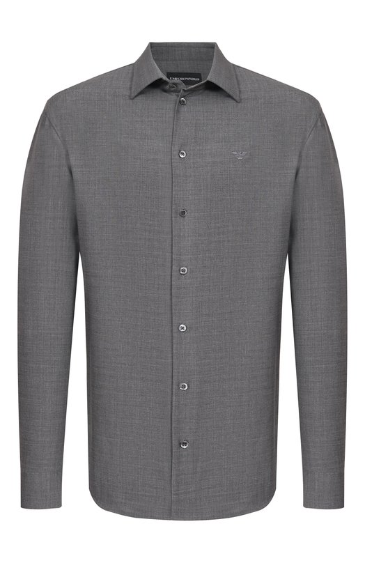 Шерстяная рубашка Emporio Armani EM000099/TE19332 Серый EM000099/TE19332