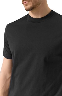 Мужская хлопковая футболка JIL SANDER черного цвета, арт. J21GC0004/J45084 | Фото 5 (Рукава: Короткие; Материал сплава: Проставлено; Драгоценные камни: Проставлено; Длина (для топов): Стандартные; Принт: Без принта; Стили: Кэжуэл; Материал внешний: Хлопок; Кросс-КТ: Джерси; Мужское Кросс-КТ: Футболка-одежда)
