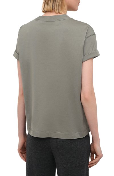 Хлопковая футболка BRUNELLO CUCINELLI, арт. M0A45BP100, фото 4