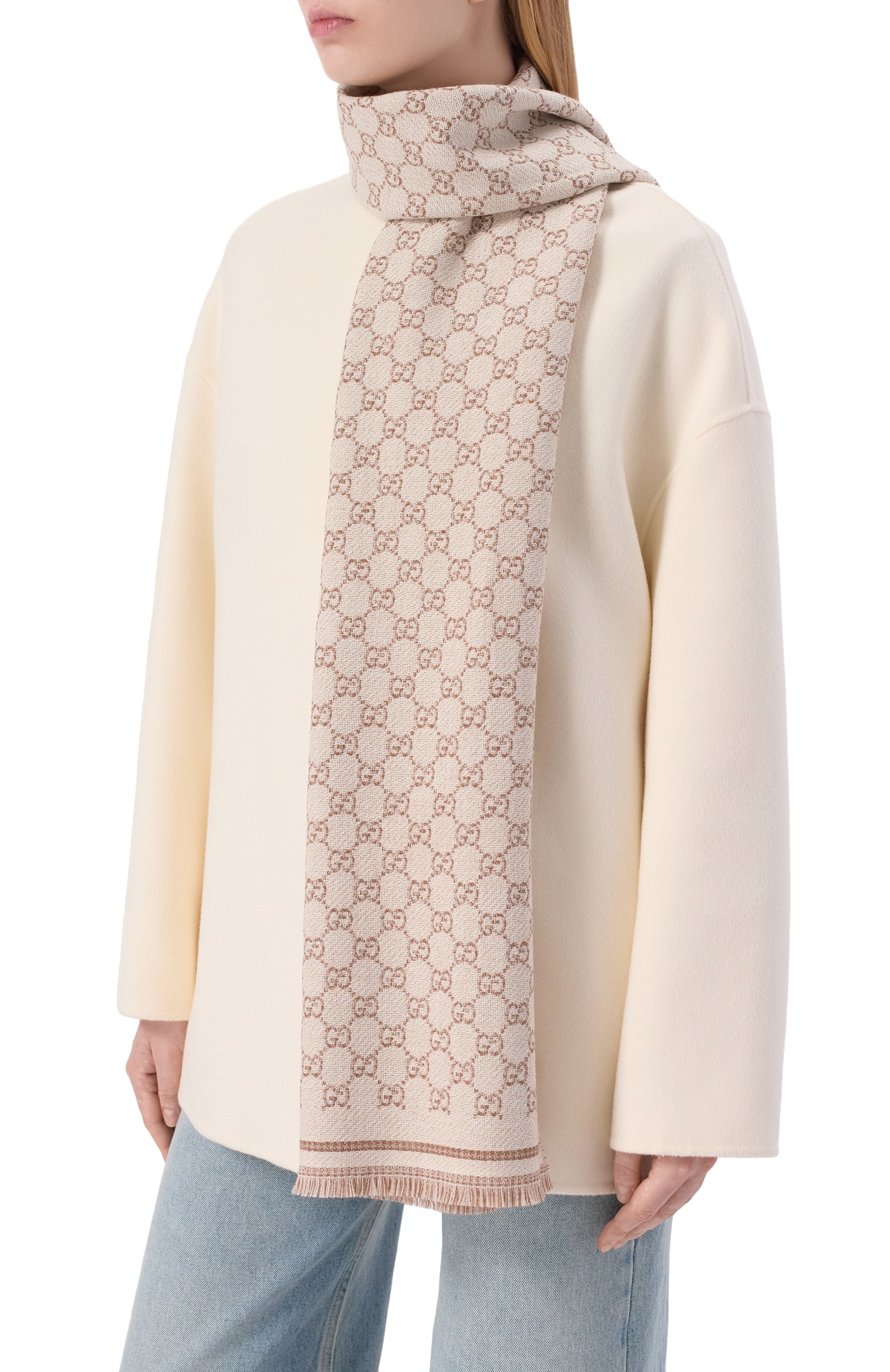 Шерстяной шарф GUCCI, арт. 839035/3GAMQ, фото 2