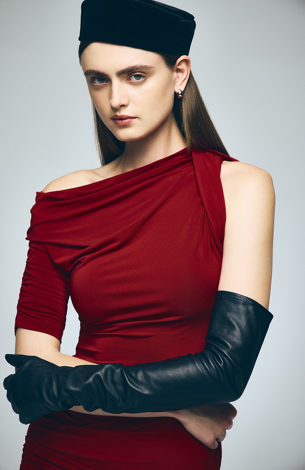 Бархатный берет EMPORIO ARMANI, арт. 637263/4F558, фото 5