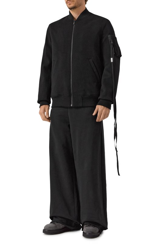 Бомбер из шерсти и кашемира Ann Demeulemeester B0012390/FA229 Чёрный  B0012390/FA229 Фото 3