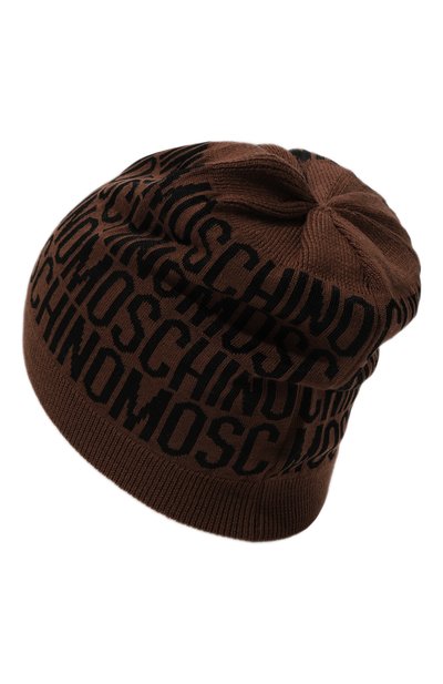 Шапка из шерсти и вискозы MOSCHINO коричневого цвета по цене 10550 руб., арт. A9206/8272, фото 2 Шапка из шерсти и вискозы MOSCHINO, арт. A9206/8272, фото 2