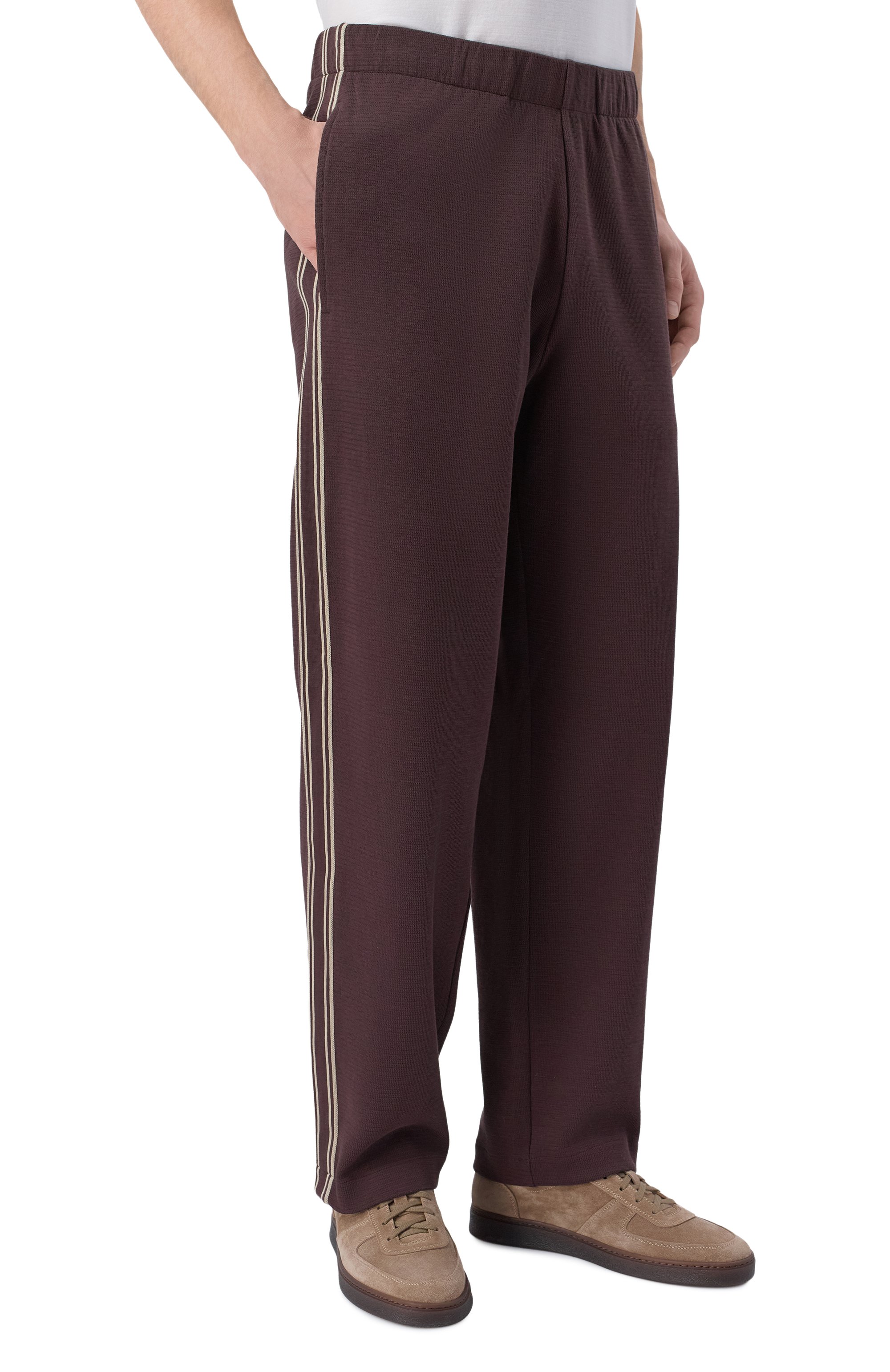 Хлопковые брюки BOSS темно-коричневого цвета по цене 34950 руб., арт. 50558865, фото 3 Хлопковые брюки BOSS, арт. 50558865, фото 3