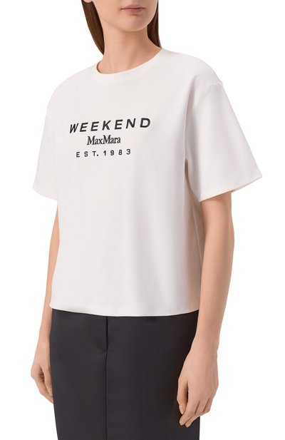 Хлопковая футболка WEEKEND MAX MARA, арт. WKDSABAT0, фото 3
