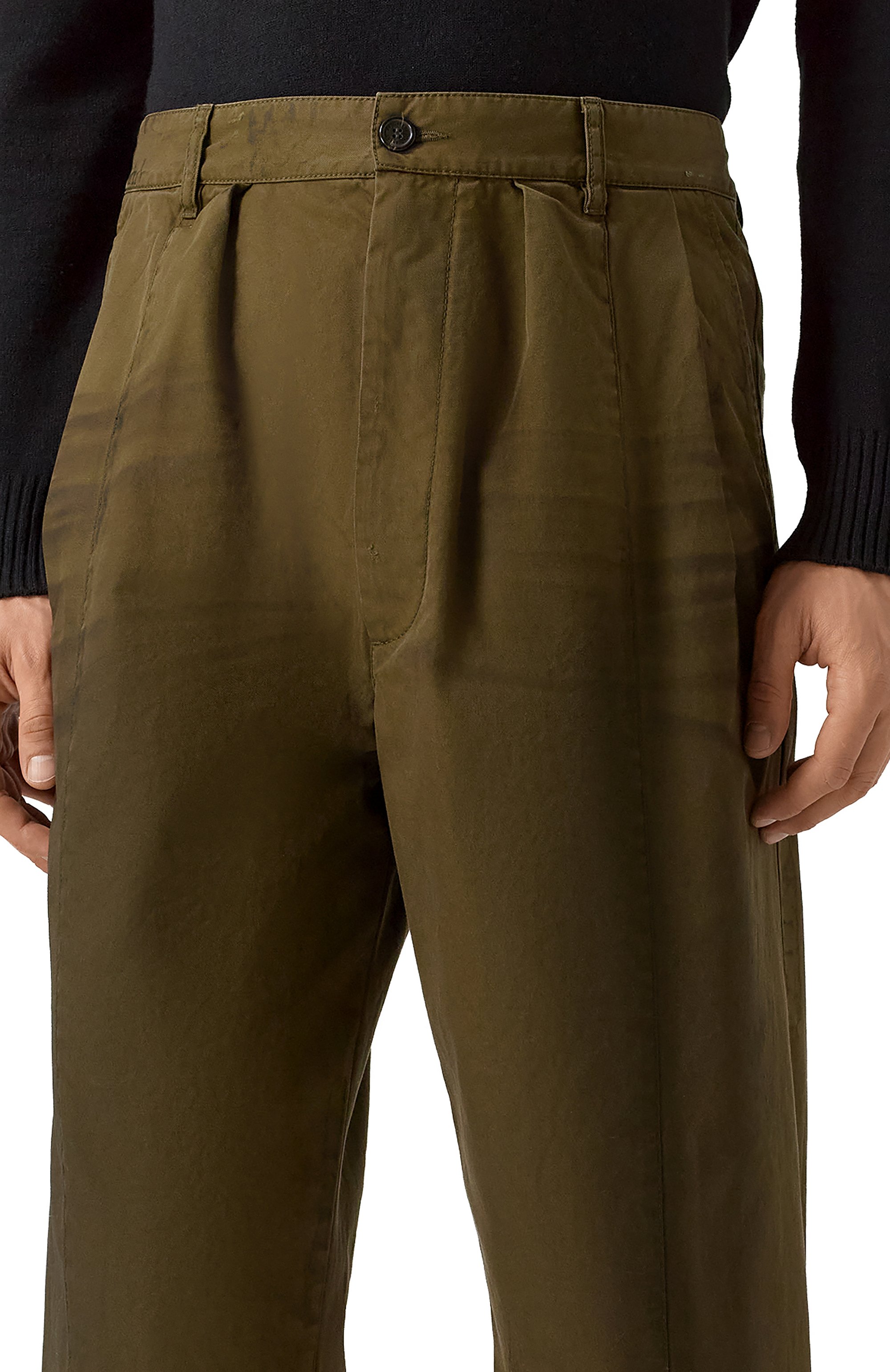 Хлопковые брюки DSQUARED2 хаки цвета по цене 79500 руб., арт. S74KB1063/S41794, фото 5 Хлопковые брюки DSQUARED2, арт. S74KB1063/S41794, фото 5