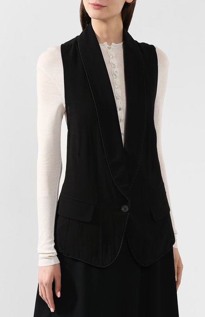 Хлопковый жилет ANN DEMEULEMEESTER, арт. 1901-1154-P-172-099, фото 3