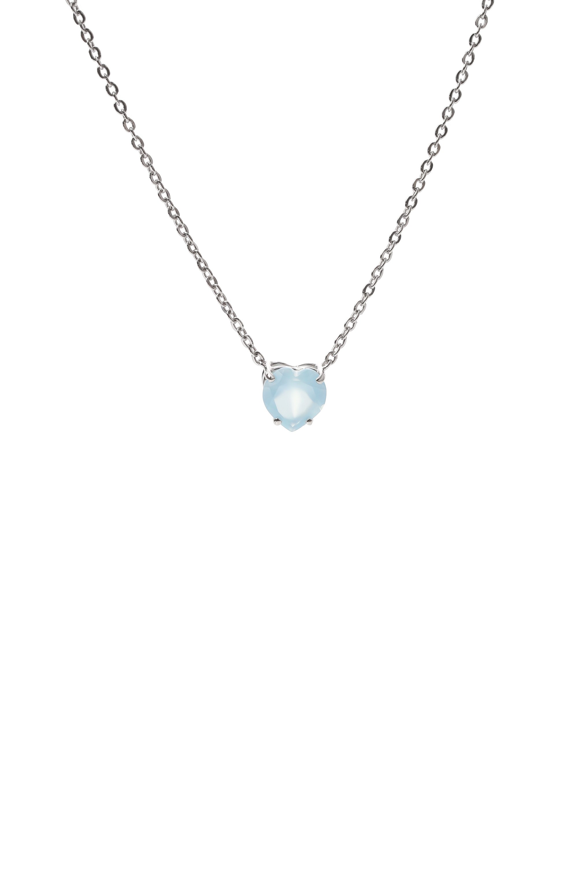 Кулон c агатом cartoon hearts MOONKA голубого цвета по цене 12900 руб., арт. HRT-925SL-NK-AGT-BL, фото 3 Кулон c агатом cartoon hearts MOONKA, арт. HRT-925SL-NK-AGT-BL, фото 3