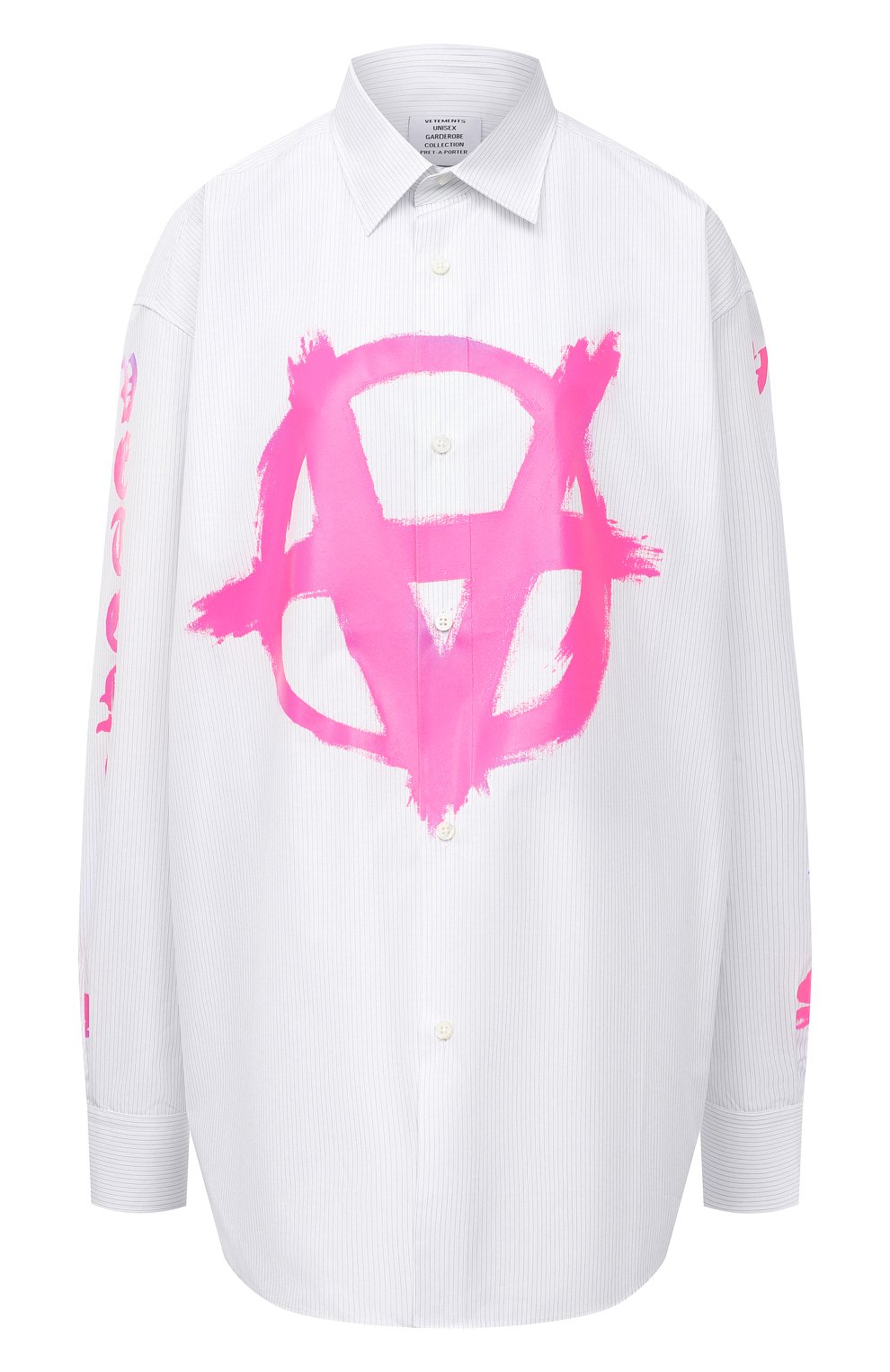 Хлопковая рубашка VETEMENTS, арт. UA52SH550P 1003/W, фото 1