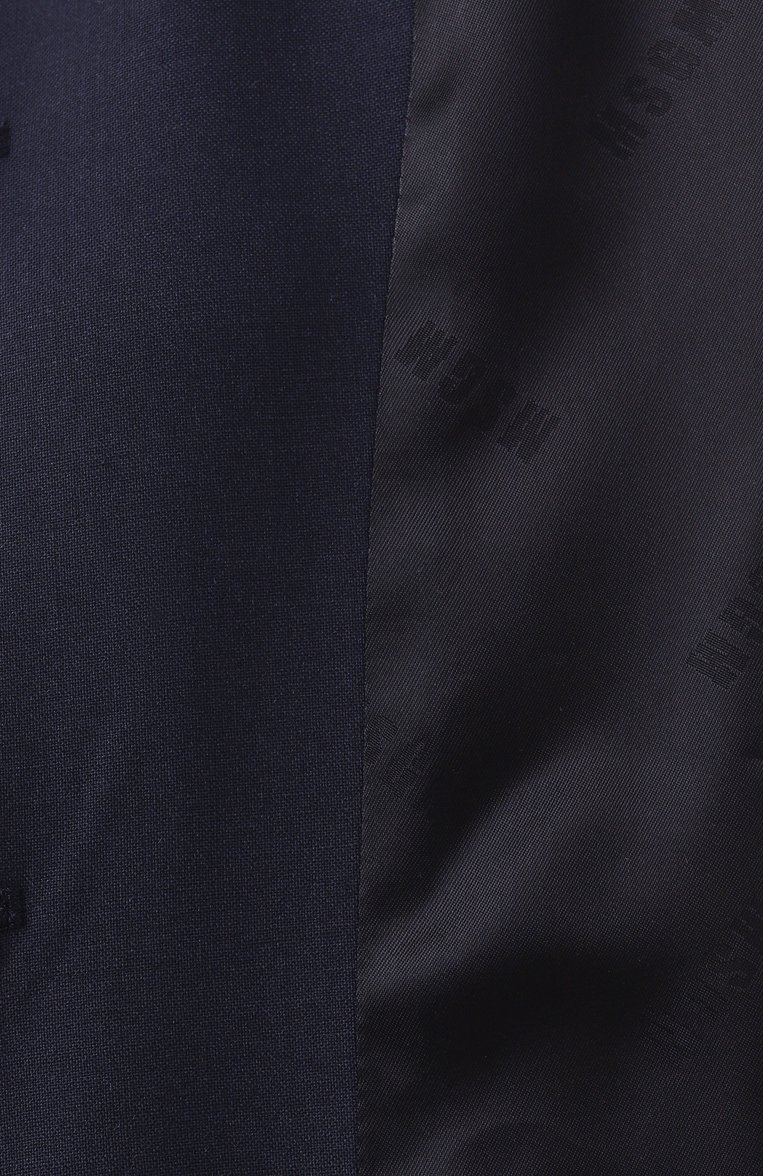 Женский шерстяной жакет MSGM синего цв�ета, арт. 3841MDG02/257127 | Фото 7 (Длина (для топов): Стандартные; Драгоценные камни: Проставлено; Рукава: Длинные; Материал внешний: Шерсть; Материал сплава: Проставлено; Женское Кросс-КТ: Жакет-одежда; 1-2-бортные: Однобортные; Кросс-КТ: костюм; Стили: Ретро)