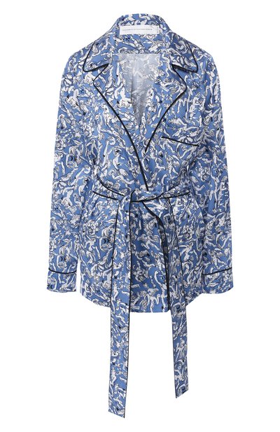 Женская блузка с поясом VICTORIA, VICTORIA BECKHAM, арт. SHVV 159 SS19 PRINTED P0LY TWILL