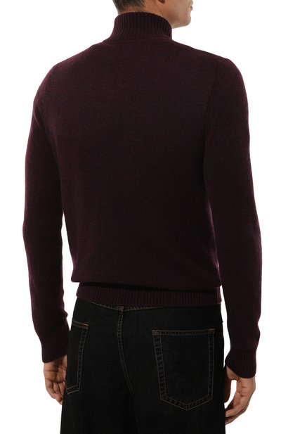 Кашемировый джемпер ANDREA CAMPAGNA бордового цвета по цене 86300 руб., арт. WU25-95501, фото 4 Кашемировый джемпер ANDREA CAMPAGNA, арт. WU25-95501, фото 4