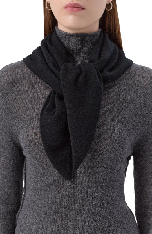 Кашемировый шарф Allude 255/11222 Чёрный  255/11222 Фото 2