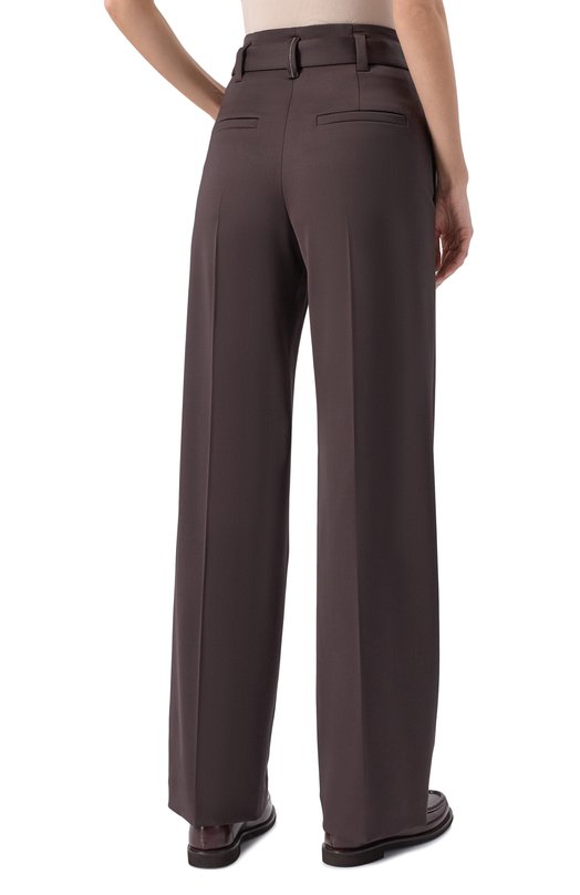 Шерстяные брюки Brunello Cucinelli MB166P8692 Коричневый  MB166P8692 Фото 4