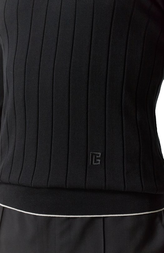 Джемпер из шелка и хлопка Balmain FH1KD000/KI73 Чёрный  FH1KD000/KI73 Фото 5
