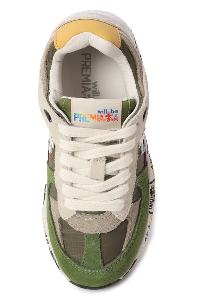 Комбинированные кроссовки robin PREMIATA WILL BE зеленого цвета по цене 21100 руб., арт. 24242045/R0BIN/27-35, фото 4 Комбинированные кроссовки robin PREMIATA WILL BE, арт. 24242045/R0BIN/27-35, фото 4