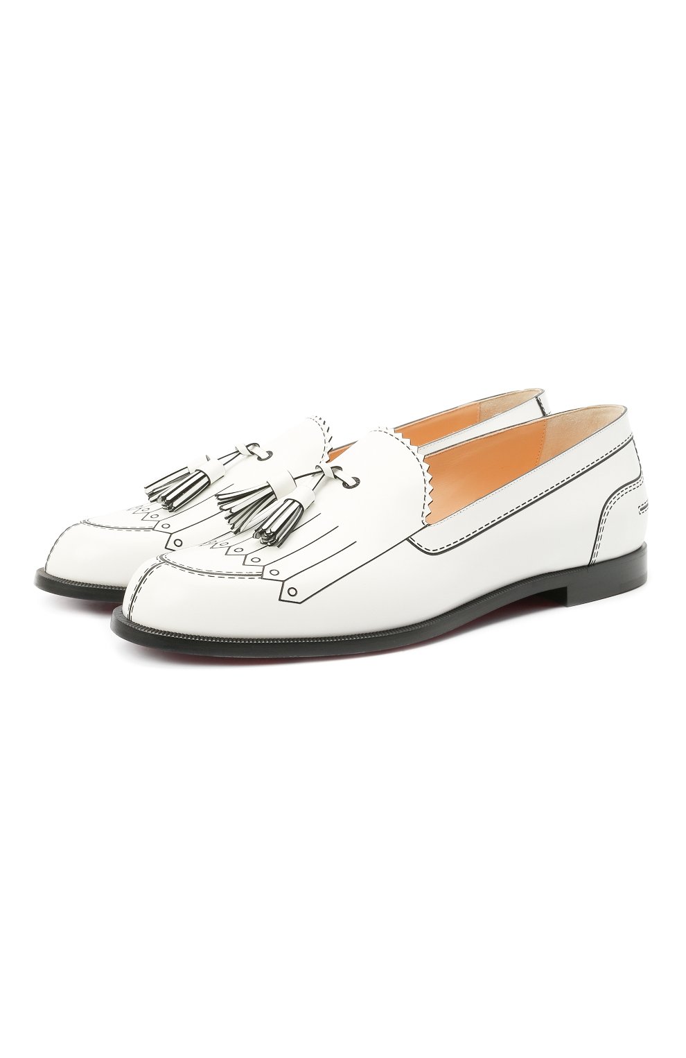 Кожаные лоферы trompinetta CHRISTIAN LOUBOUTIN, арт. 3200200/TR0MPINETTA FLAT, фото 1