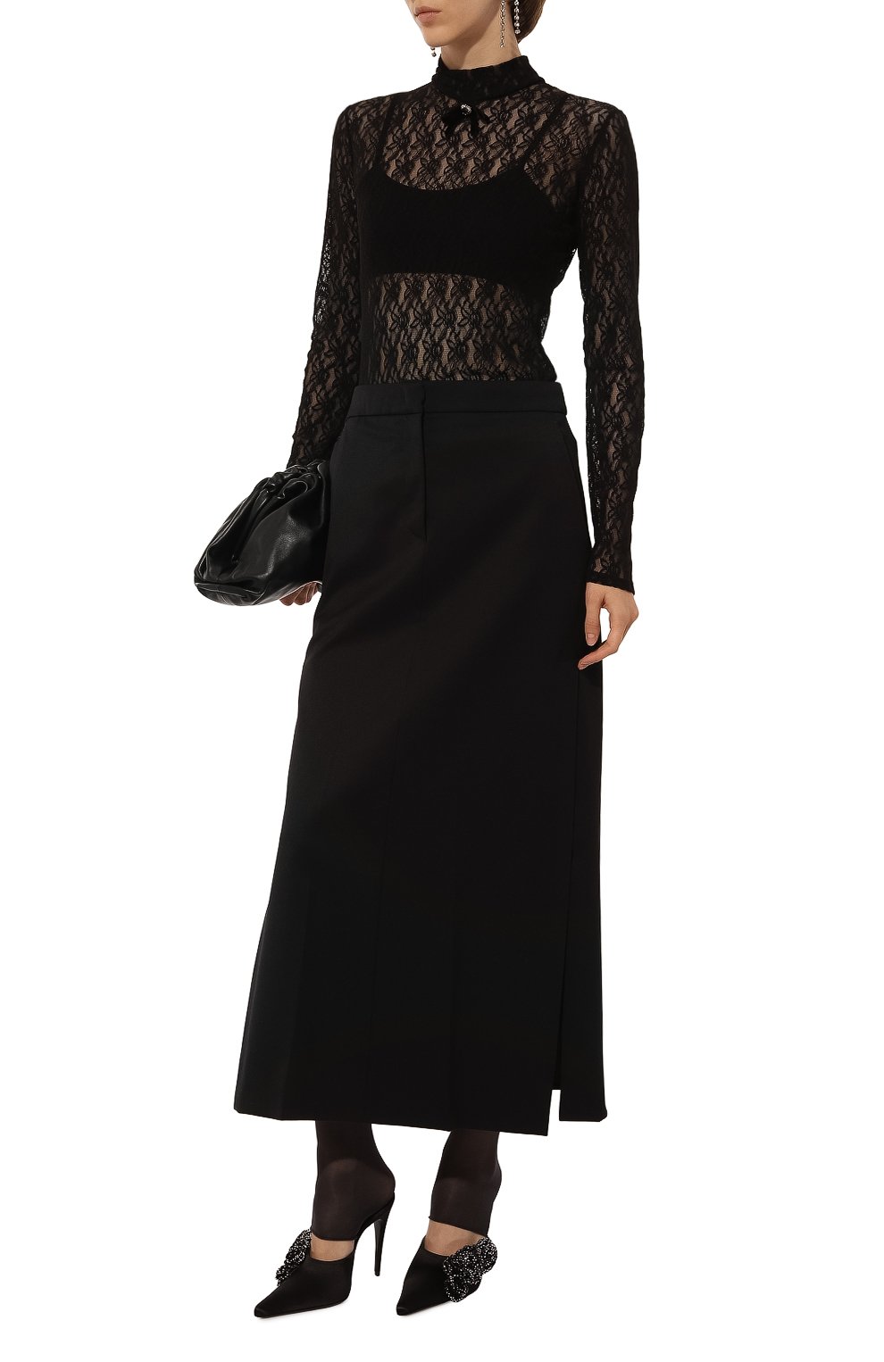 Текстильные мюли MAGDA BUTRYM черного цвета по цене 159500 руб., арт. 514923, фото 2 Текстильные мюли MAGDA BUTRYM, арт. 514923, фото 2