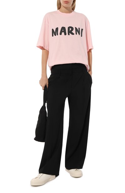 Хлопковая футболка MARNI, арт. THJET49EPH/USCS11, фото 2