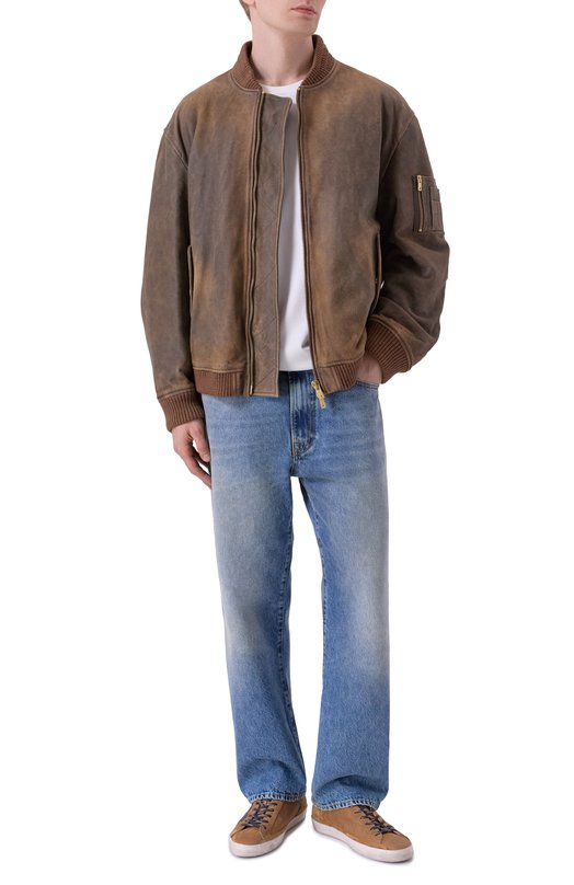 Кожаные кеды Super-Star Golden Goose Deluxe Brand GMF00103.F007333 Коричневый  GMF00103.F007333 Фото 2