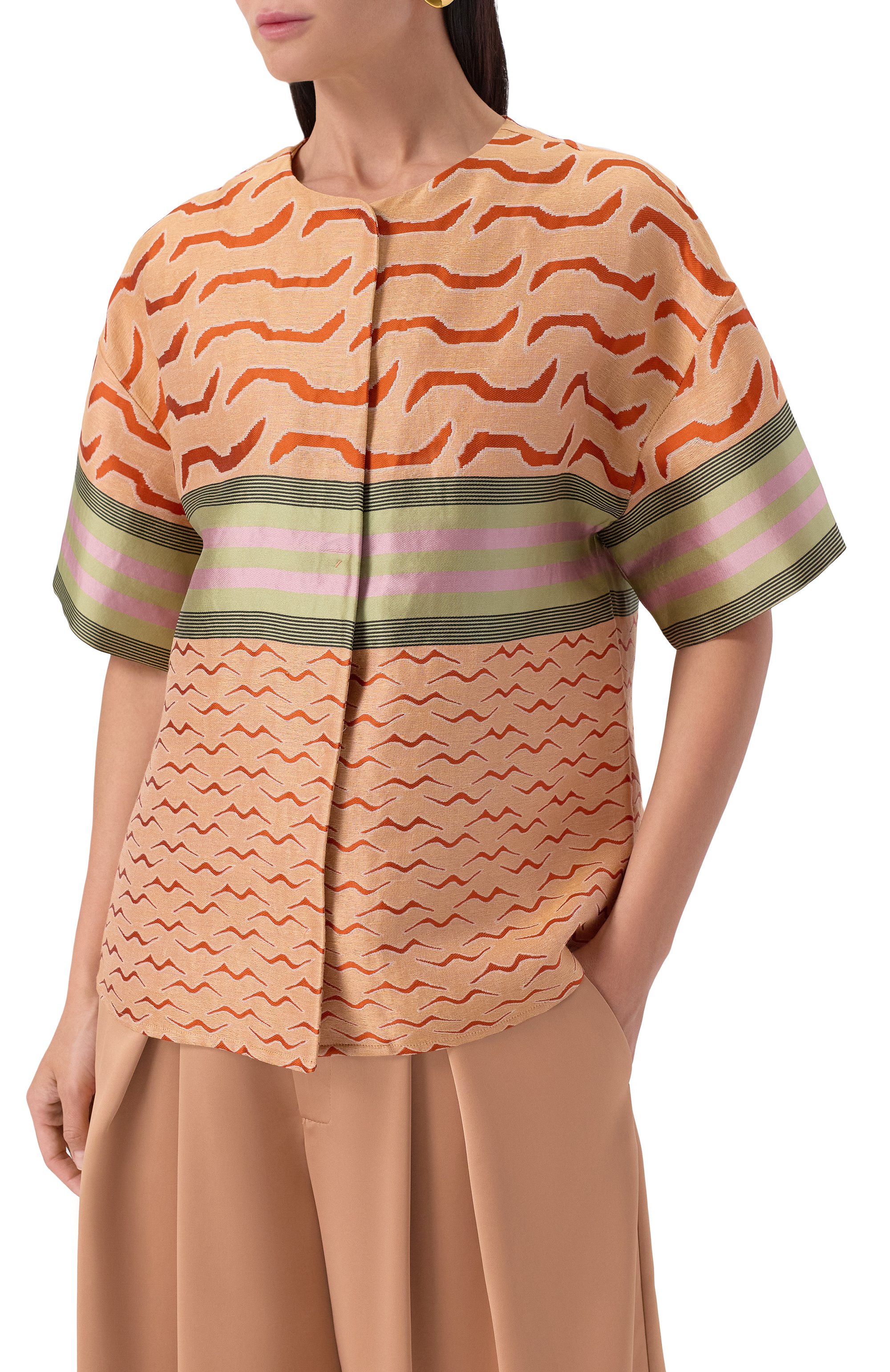 Жакет изо льна и хлопка GIORGIO ARMANI, арт. GW001423/TE13928, фото 3