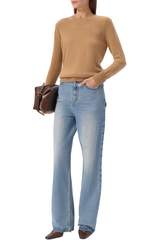 Кашемировый пуловер Weekend Max Mara FI0NDA Бежевый  FI0NDA Фото 2