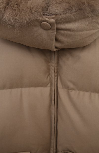 Пуховик с отделкой из песца YVES SALOMON ENFANT, арт. 23WEV003XXW02W, фото 3