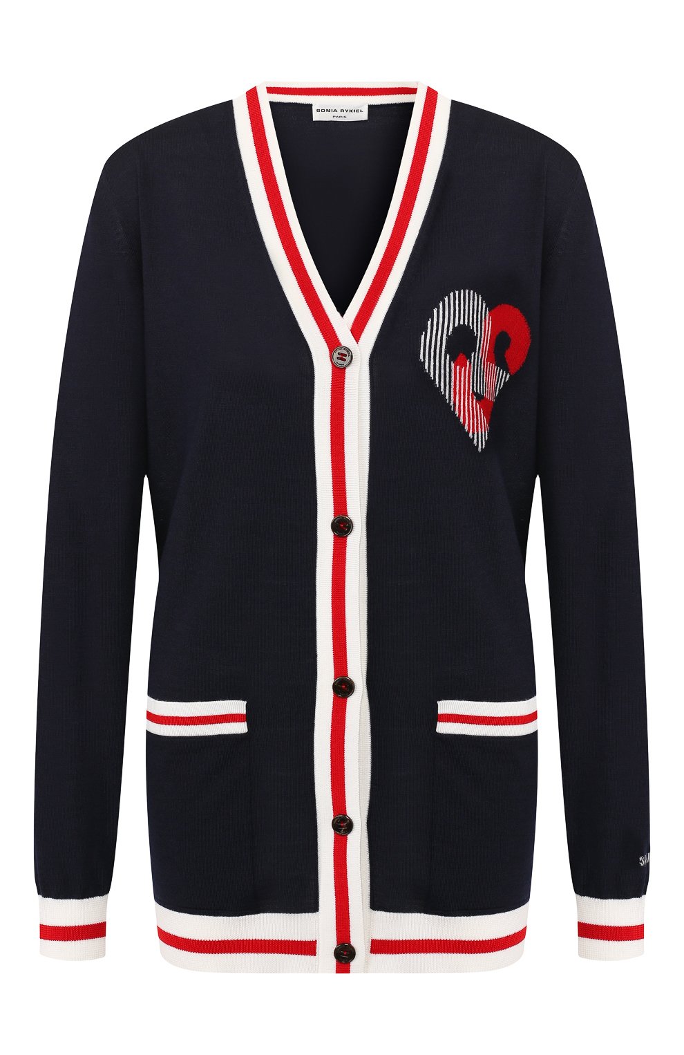 Шерстяной кардиган SONIA RYKIEL синего цвета по цене 58550 руб., арт. 13152115-PA, фото 1 Шерстяной кардиган SONIA RYKIEL, арт. 13152115-PA, фото 1