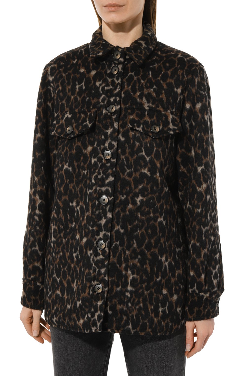 Рубашка ALINE леопардового цвета по цене 23500 руб., арт. AL071003, фото 3 Рубашка ALINE, арт. AL071003, фото 3